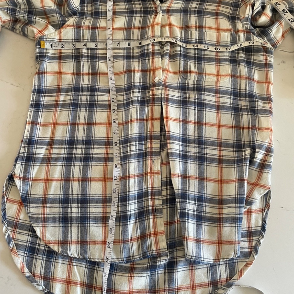 Thread & Supply Checkered Button-Down Shirt - Ora… - image 7